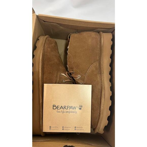 NWB! BEARPAW Men's Spencer Chukka Winter Boots Hickory 10.5 - Picture 3 of 10